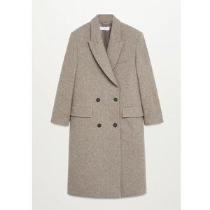 Wool double-breasted coat